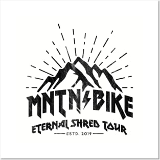 mountain bike mtb gift cycling cyclist heavy metal Posters and Art